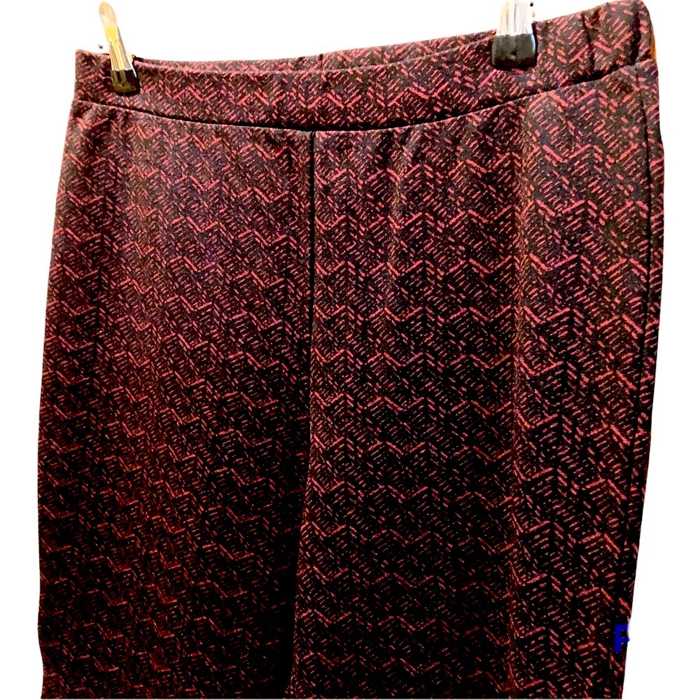 Dashed Red Stripe Leggings by Workshop Republic Clothing. Size L NWOT - Picture 2 of 3